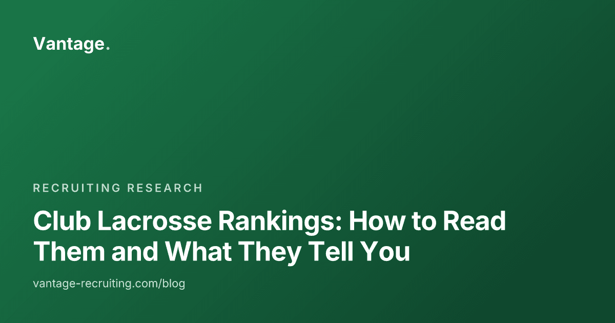 Club Lacrosse Rankings: How to Read Them and What They Tell You