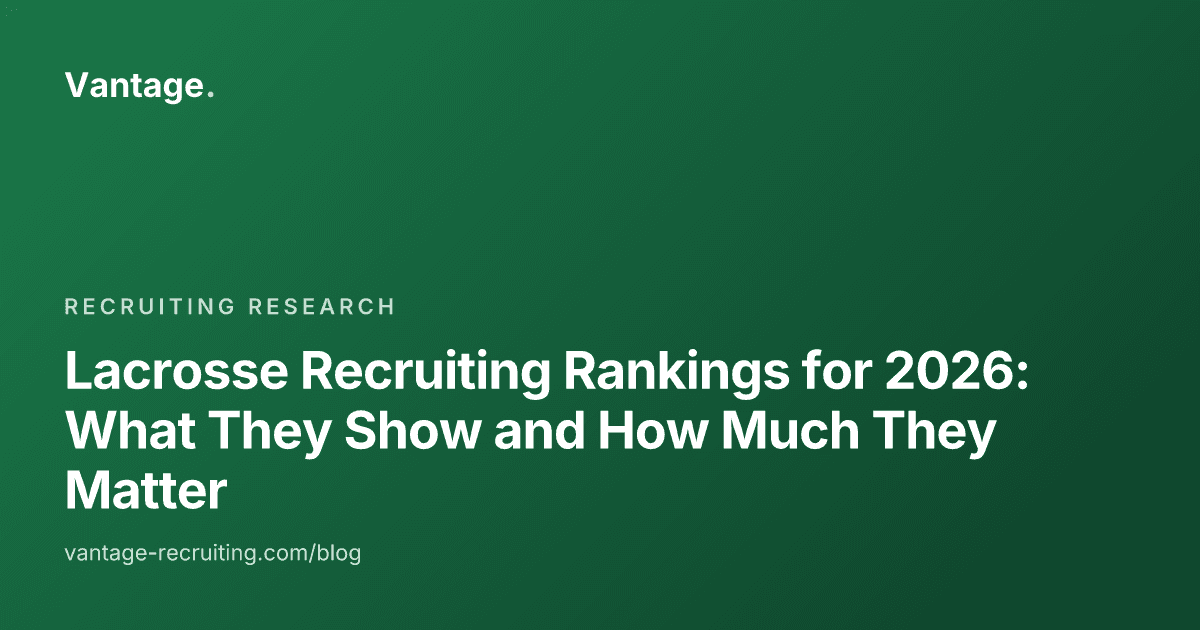 Lacrosse Recruiting Rankings for 2026: What They Show and How Much They Matter