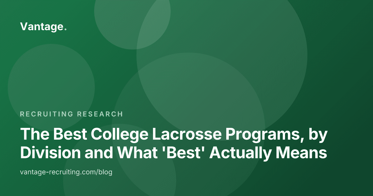 The Best College Lacrosse Programs, by Division and What 'Best' Actually Means