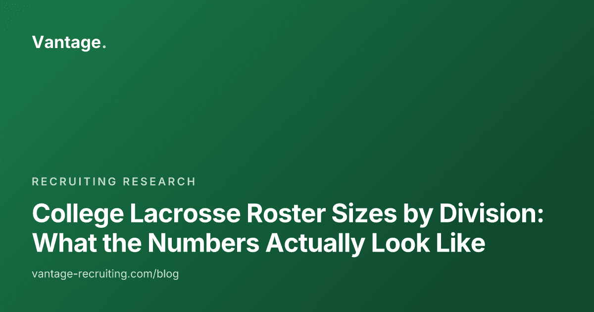 College Lacrosse Roster Sizes by Division: What the Numbers Actually Look Like
