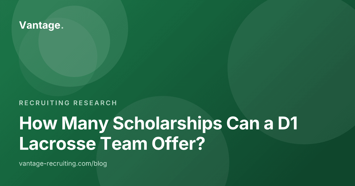 How Many Scholarships Can a D1 Lacrosse Team Offer?