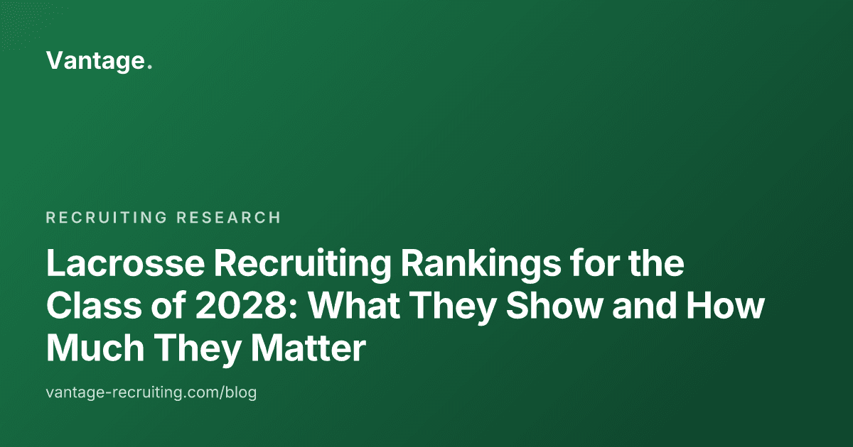 Lacrosse Recruiting Rankings for the Class of 2028: What They Show and How Much They Matter