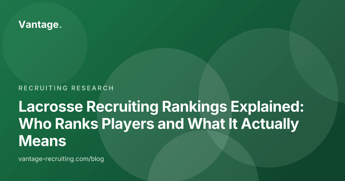 Lacrosse Recruiting Rankings Explained: Who Ranks Players and What It Actually Means