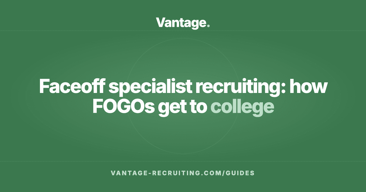 Faceoff specialist recruiting: how FOGOs get to college