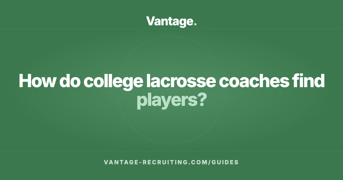 How do college lacrosse coaches find players?