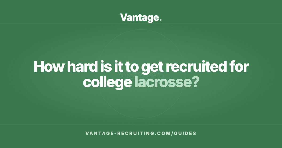 How hard is it to get recruited for college lacrosse?