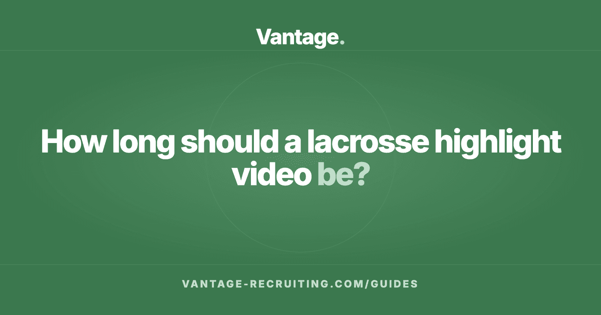 How long should a lacrosse highlight video be?
