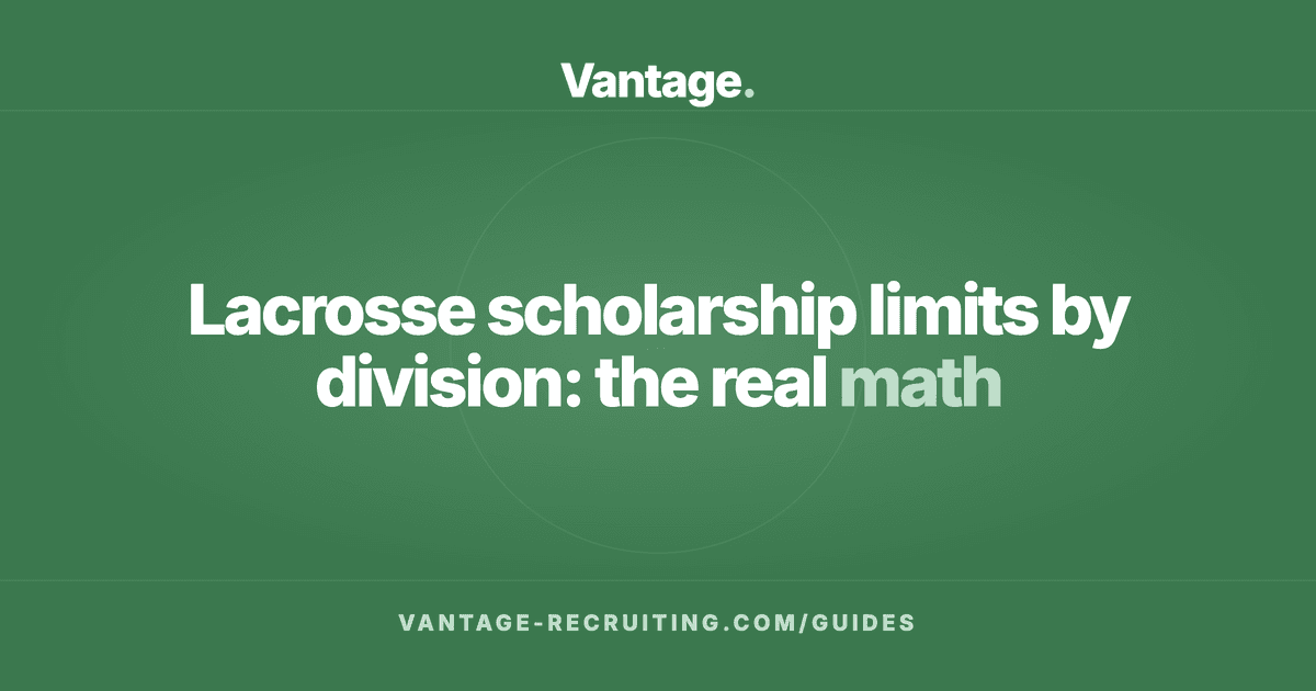 Lacrosse scholarship limits by division: the real math