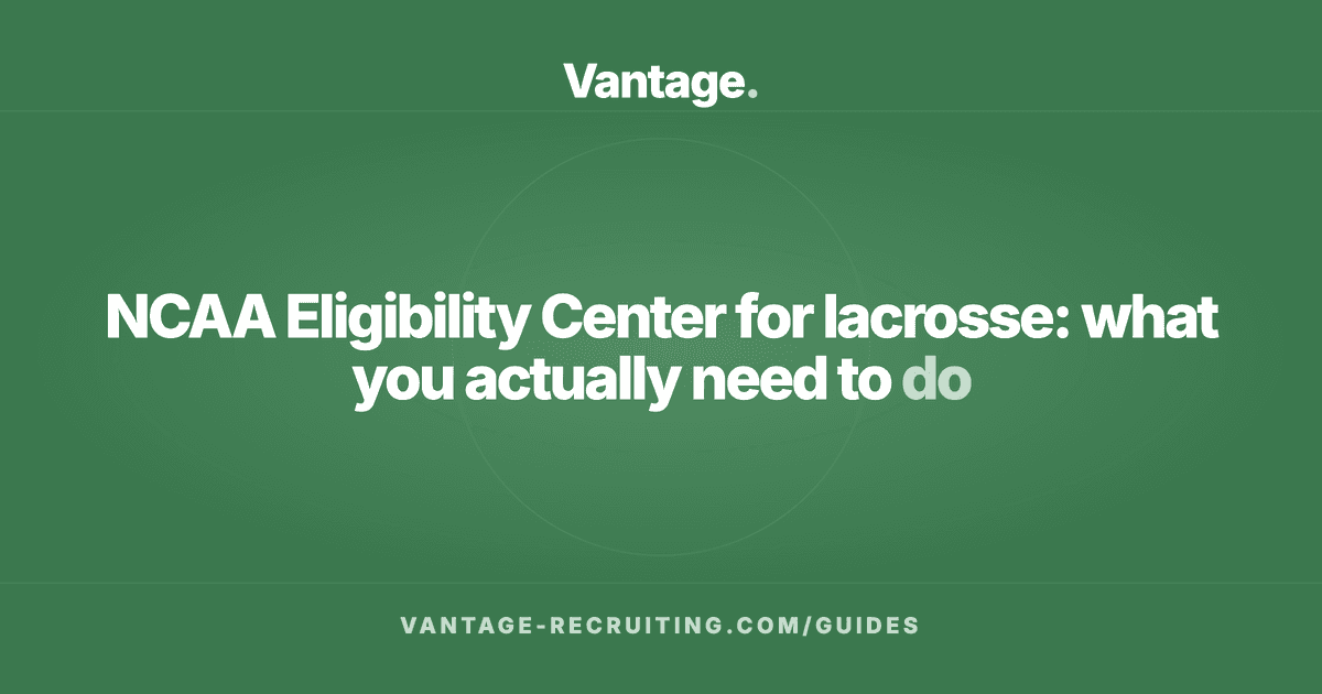 NCAA Eligibility Center for lacrosse: what you actually need to do