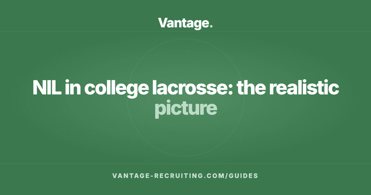 NIL in college lacrosse: the realistic picture