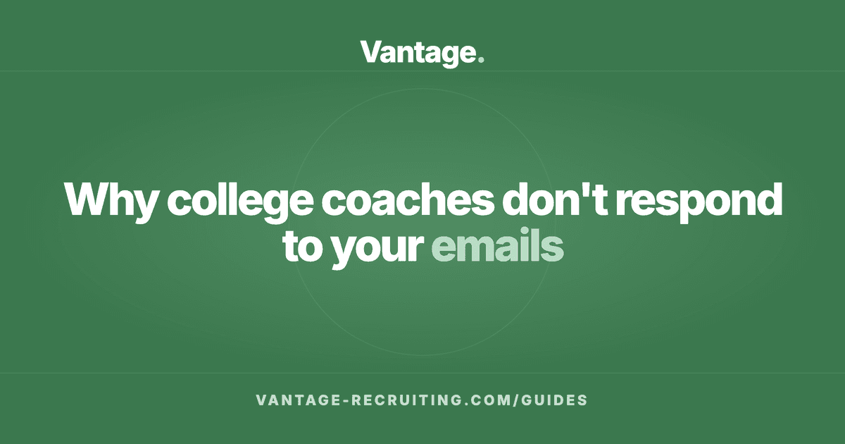 Why college coaches don't respond to your emails